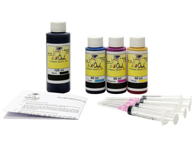  Combo Kit for use in CANON printers - dye-based black ink